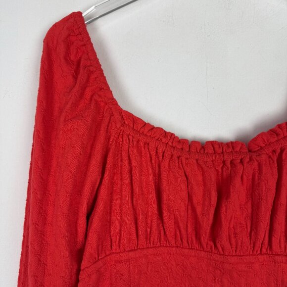 Free People Ladybug Long Sleeve Top Cropped Size Large L EUC - Picture 9 of 12